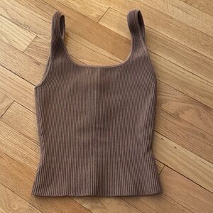 Babaton by aritzia sculpt knit square neck tank